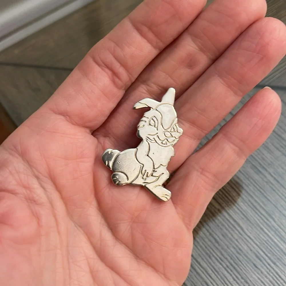 Vintage Thumper the Rabbit from Disney’s Bambi Movie - Silver-tone Pin